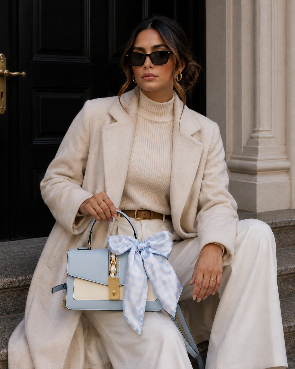 ALDO Bolso Azul con Moño
